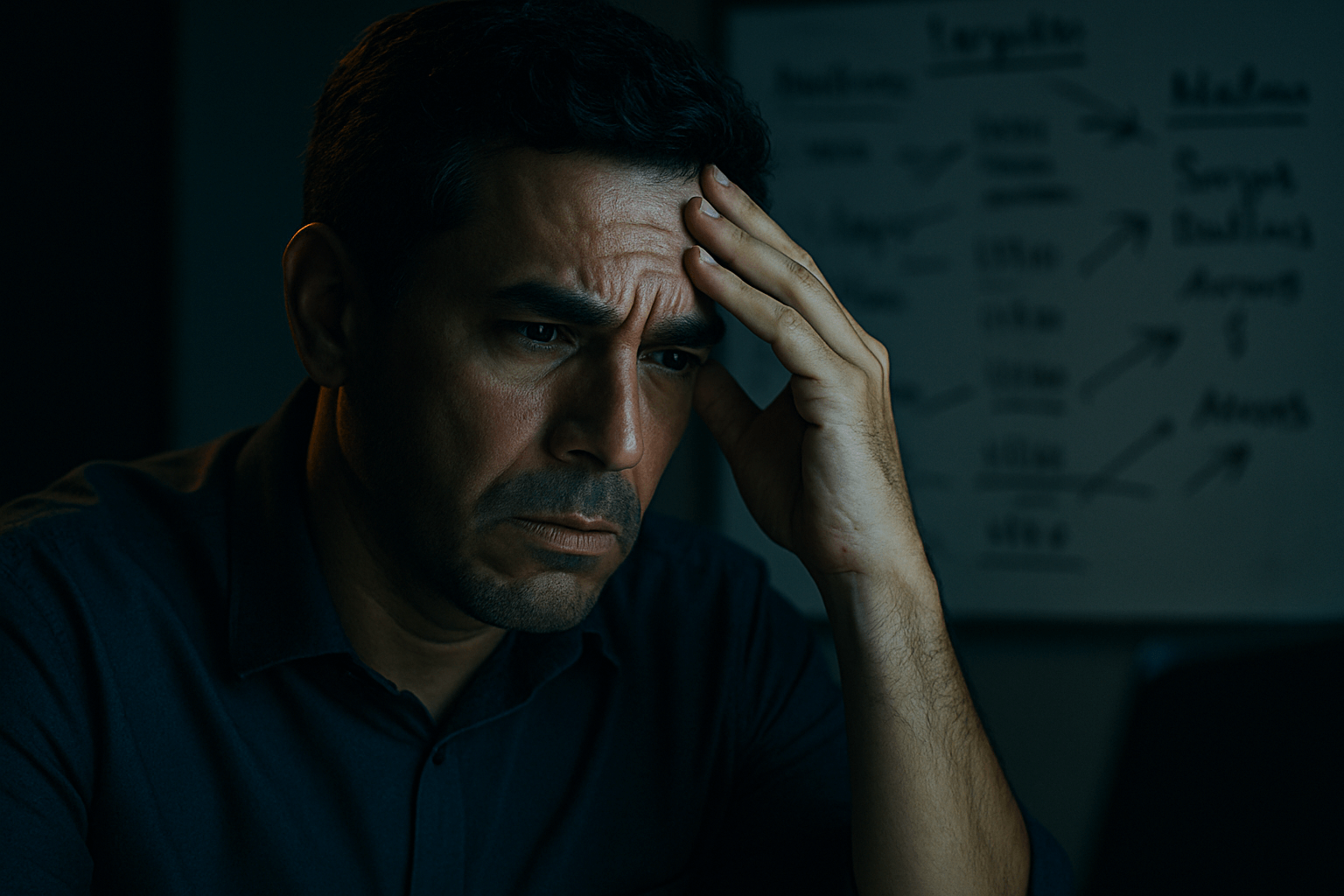 Corretor em momento de crise emocional